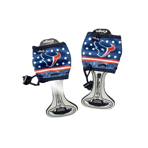 Houston Texans WINE GLASS NEOPRENE WOOZIES SET‎ NEW - Picture 3 of 8